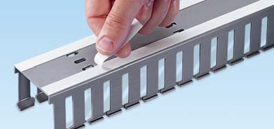 Panduit Narrow Slot Duct; 2.25" Width; 3.12" Height; White; 6 ft. Length; w/out Cover