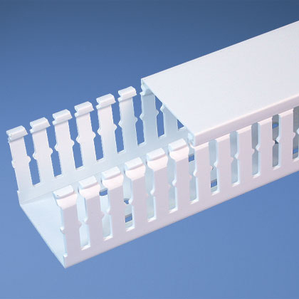 Panduit Narrow Slot Duct; 3.25" Width; 3.12" Height; White; 6 ft. Length; w/out Cover