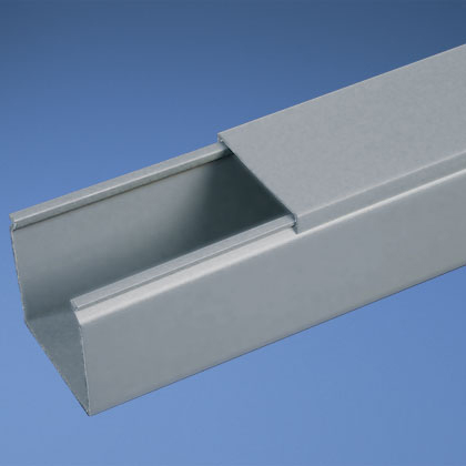 Panduit Solid Wall Duct; 4.25" Width; 3.12" Height; Light Gray; 6 ft. Length; w/out Cover