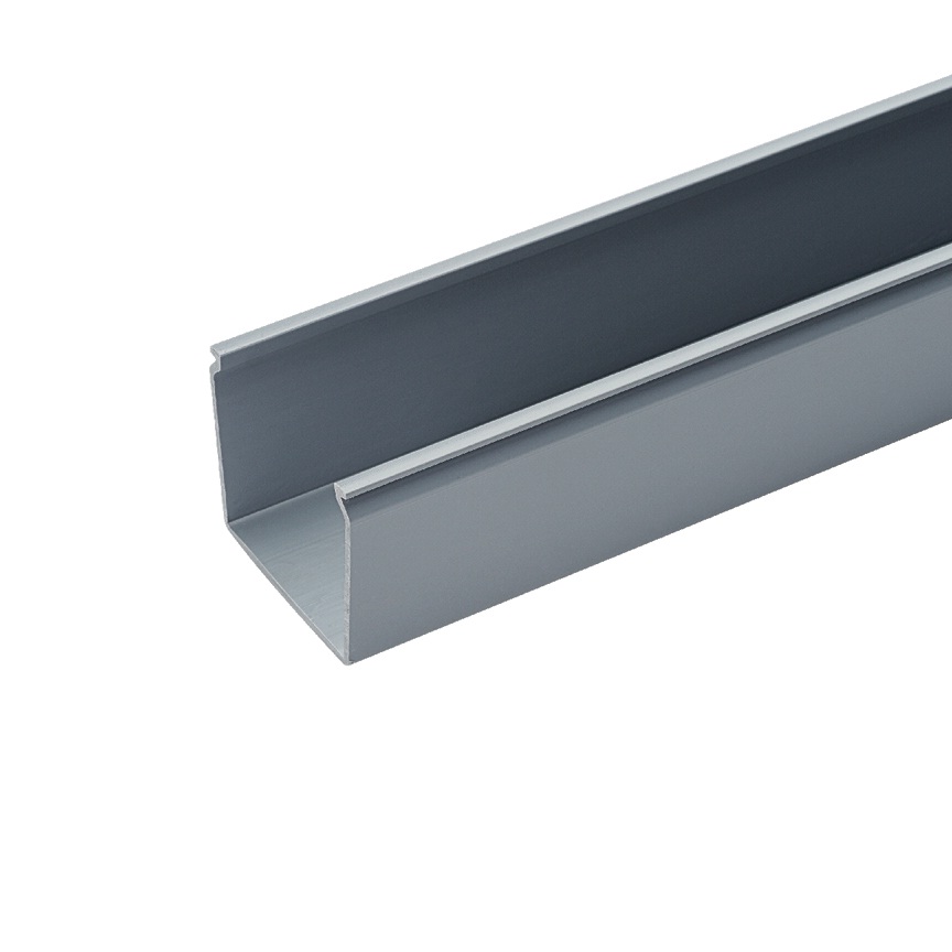 Panduit Solid Wall Duct; 4.25" Width; 3.12" Height; Light Gray; 6 ft. Length; w/out Cover
