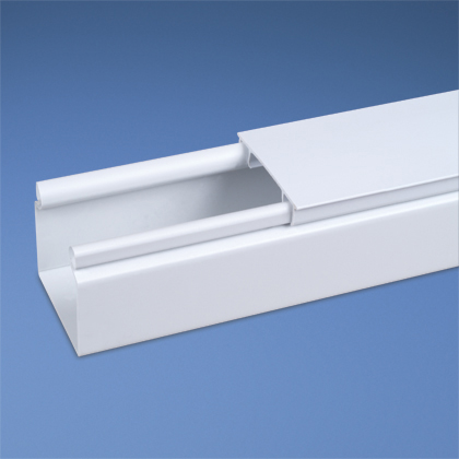 Panduit Solid Wall Duct; 2.17" Width; 1.98" Height; White; 6 ft. Length; w/out Cover