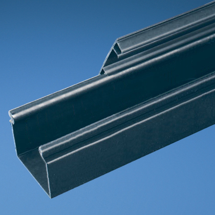 Panduit Solid Wall Duct; 2.17" Width; 4.10" Height; Black; 6 ft. Length; w/out Cover