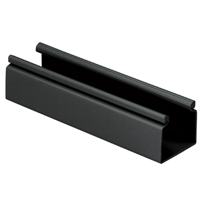 Panduit Solid Wall Duct; 2.17" Width; 1.98" Height; Black; 6 ft. Length; w/out Cover