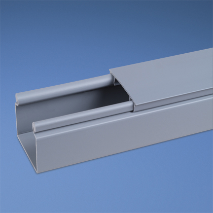 Panduit Solid Wall Duct; 2.17" Width; 3.06" Height; Light Gray; 6 ft. Length; w/out Cover