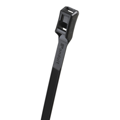 Panduit Hyper-V Parallel Entry Cable Tie; Black; Nylon 6.6 - Weather Resistant; Light-Heavy; 10.4" Length; 2.6" Bundle Diameter; 100 ct.