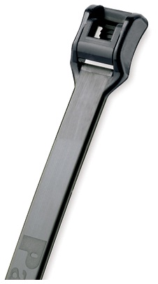 Panduit Belt-Ty Parallel Entry Cable Tie; Black; Nylon 6.6 - Weather Resistant; Standard; 11.5" Length; 3" Bundle Diameter; 100 ct.