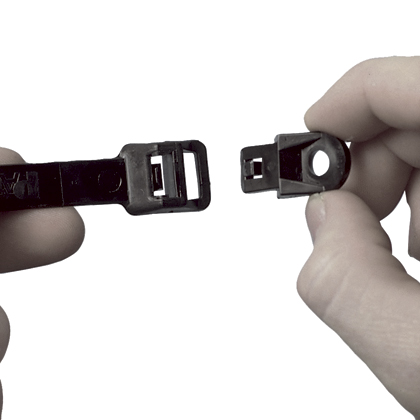 Panduit Lashing tie mounting clip; nylon 6.6; weather resistant; 100 ct.