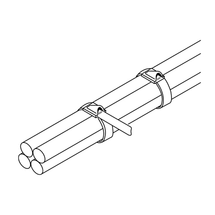 Panduit Pan-Steel Stainless Steel Cable Tie; Stainless Steel AISI 304; Standard; 7.9" Length; 2" Bundle Diameter; 50 ct.