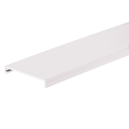 Panduit Duct cover; snap-on; for 1.14" width duct; White; 6 ft.