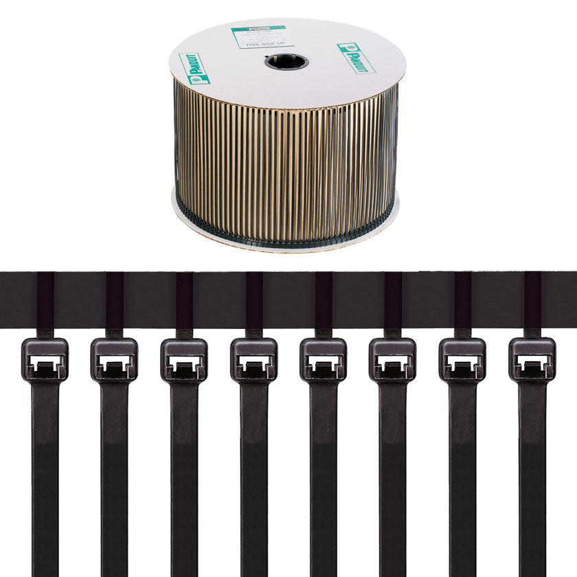 Panduit Pan-Ty Cable Tie; Black; Nylon 6.6 - Heat Stabilized; Standard; 11.5" Length; 3" Bundle Diameter; 2 Reels - 2500 each