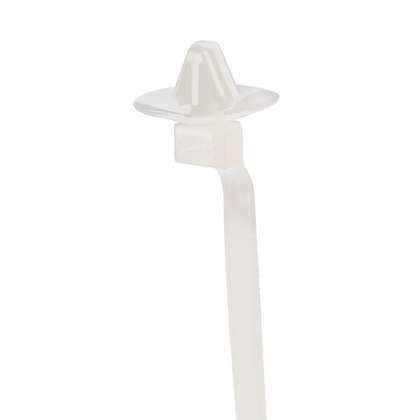 Panduit Pan-Ty Wing Push Mount (Umbrella) Cable Tie; Natural; Nylon 6.6; Standard; 7" Length; 1.57" Bundle Diameter; 500 ct.