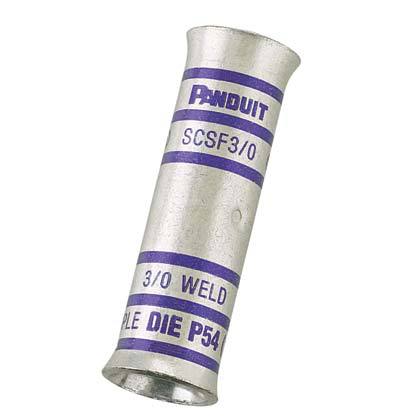 Panduit Compression Flex Conductor - Butt Splice; 1/0 (K; M only) Stranded Cu; Black; 10 ct.
