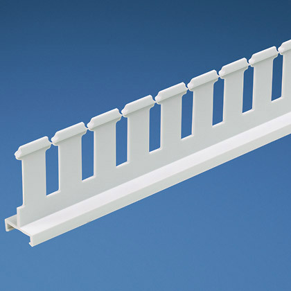 Panduit Divider wall; slotted; for 2" height duct; white; 6 ft.
