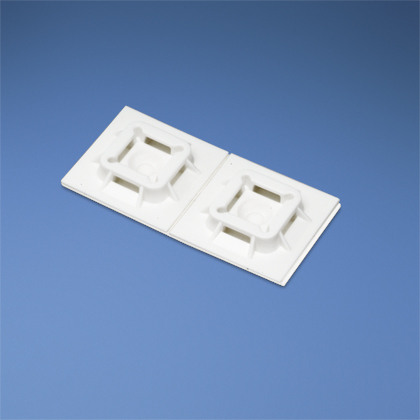 Panduit Super-Grip Cable Tie Mount; White; Nylon 6.6; Adhesive Backed; 100 Ct.