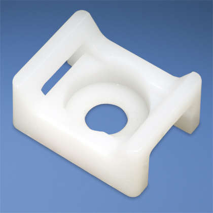 Panduit Super-Grip Cable Tie Mount; White; Nylon 6.6; #6 Screw; 100 Ct.