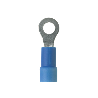 Panduit Pan-Term Ring Terminal; #16 - 14; #8 Stud; Blue; Vinyl; 1000 ct.