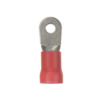 Panduit Pan-Term Ring Terminal; #2; 5/16" Stud; Red; Vinyl; 10 ct.
