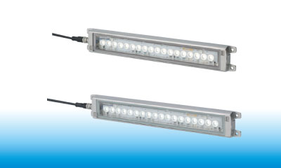 Patlite LED Machine Light; Rectangular; 350 x 56 x 23mm; Daylight White Light; 24VDC; IP69K; M12 Quick Disconnect