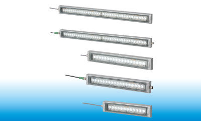 Patlite LED Machine Light; Rectangular; 350 x 56 x 23mm; Daylight White Light; 24VDC; IP69K; M12 Quick Disconnect