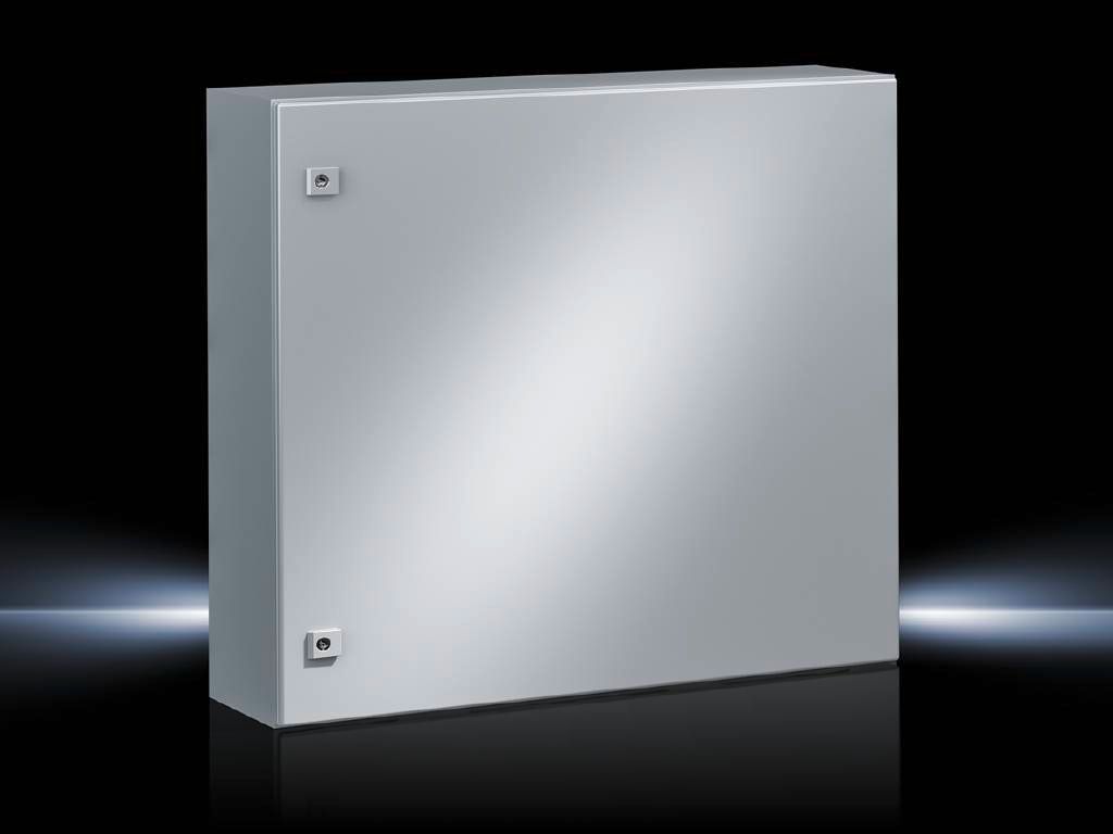Rittal Wallmount Enclosure; 30" x 30" x 12"; Carbon Steel; Solid Cover; Hinge (on right) Connection; NEMA 4