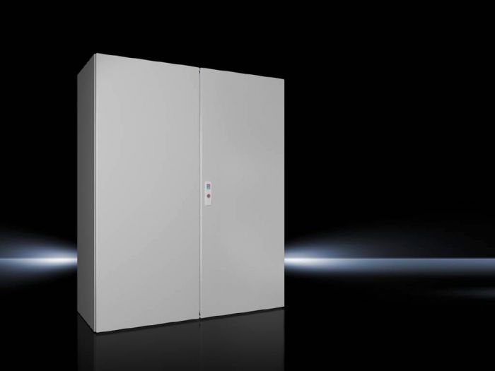 Rittal Wallmount Enclosure; 47.2" x 39.4" x 15.7"; Carbon Steel; Solid Cover; Hinge Connection; NEMA 12