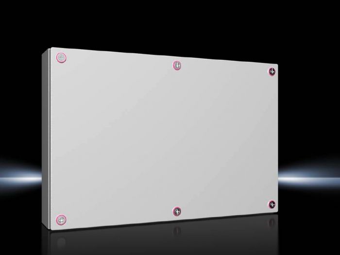 Rittal Wallmount Enclosure; 15.7" x 23.6" x 4.7"; Carbon Steel; Solid Cover; Cam Lock Connection; NEMA 4