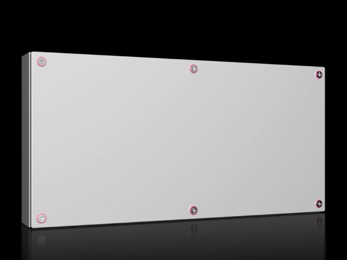 Rittal Wallmount Enclosure; 15.7" x 31.5" x 4.7"; Carbon Steel; Solid Cover; Cam Lock Connection; NEMA 4