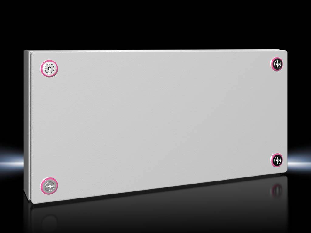 Rittal Wallmount Enclosure; 7.9" x 15.7" x 3.1"; Carbon Steel; Solid Cover; Cam Lock Connection; NEMA 4