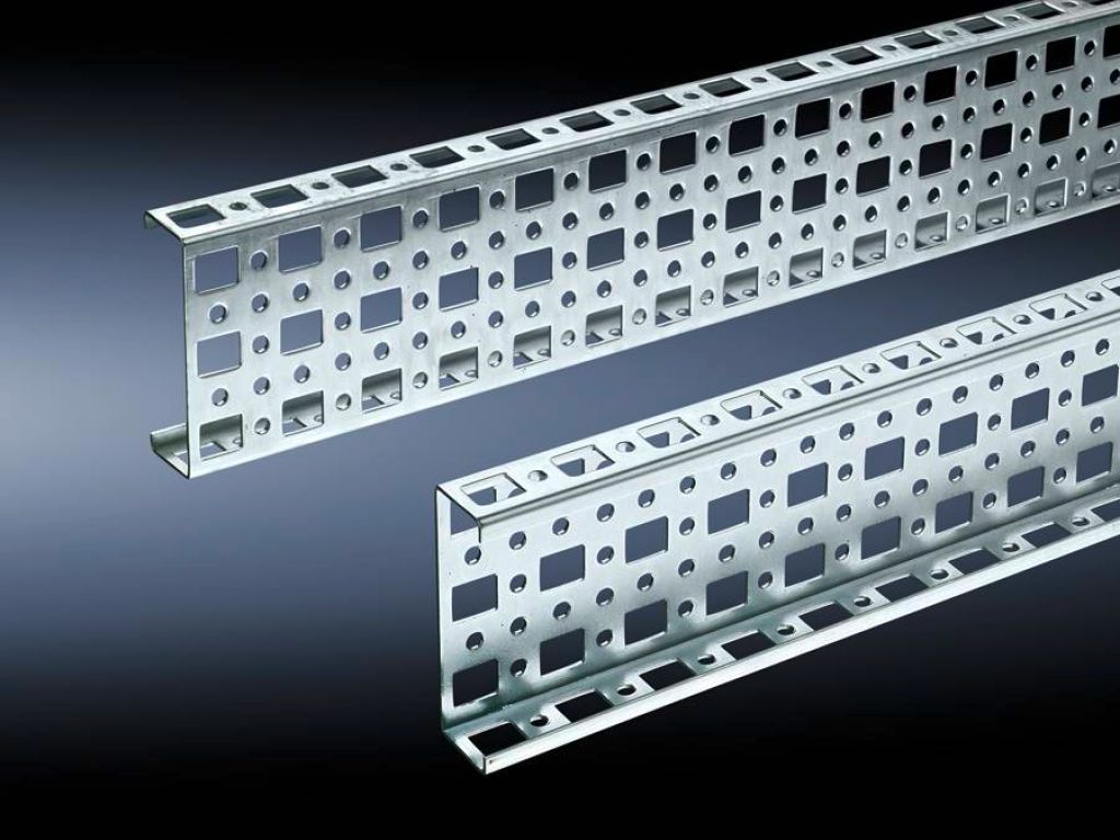 Rittal TS System Rail; 23x73mm punched section w/out mounting flange; 43" length