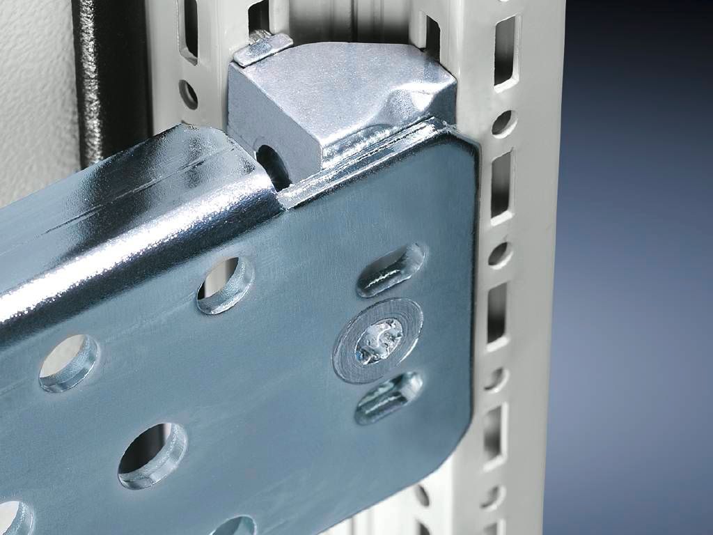 Rittal Support Rail; for 32" width/depth enclosures; slotted