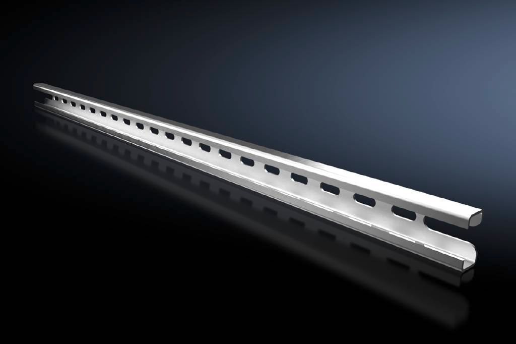Rittal C Rail; 30/15; 22" length; zinc-plated steel