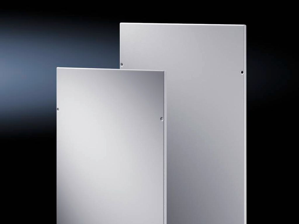 Rittal Enclosure Sidewalls; for 47" height and 20" depth enclosures; screw; carbon steel; RAL 7035; 2 pcs.
