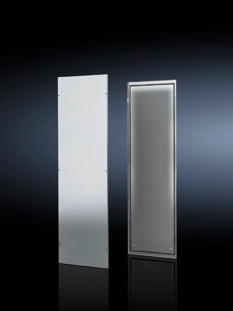 Rittal Enclosure Sidewalls; for 71" height and 24" depth enclosures; screw; carbon steel; RAL 7035; 2 pcs.