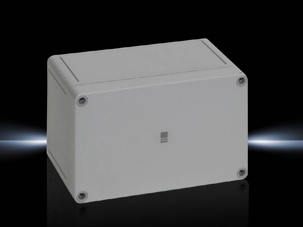Rittal Wallmount Enclosure; 4.3" x 7.1" x 3.5"; Polycarbonate; Solid Cover; Screw Connection; NEMA 4X