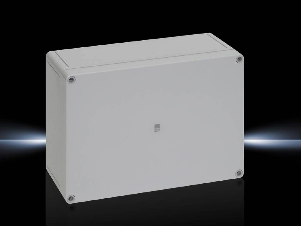Rittal Wallmount Enclosure; 7.1" x 10" x 3.5"; Polycarbonate; Solid Cover; Screw Connection; NEMA 4X