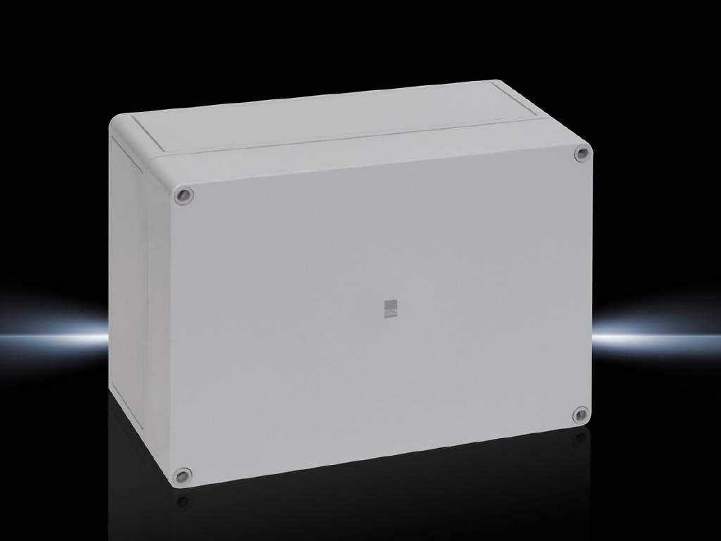 Rittal Wallmount Enclosure; 7.1" x 10" x 4.4"; Polycarbonate; Solid Cover; Screw Connection; NEMA 4X