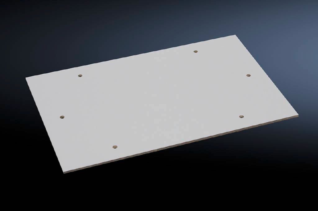 Rittal Mounting Panel; 6" x 9"; Light Gray RAL 7035; 8 ct.