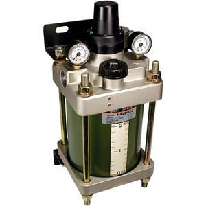 SMC Pneumatics DP Lube w/ Filter Lubricator; 2B Body; 2 NPT Port; MPa Units; Polycarbonate Bowl; Left to Right Flow