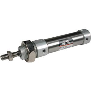 SMC Pneumatics Round Body ISO Cylinder; Double Acting Single Rod; 25mm Bore; 57mm Stroke; Clevis - Integrated Mount; Rubber/Urethane Cushion