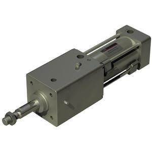 SMC Pneumatics Tie-Rod ISO/VDMA Cylinder; Double Acting Single Rod; 63mm Bore; 152mm Stroke; Double Clevis Mount; Air Cushion