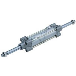 SMC Pneumatics Tie-Rod ISO Cylinder; Double Acting Single Rod; 125mm Bore; 125mm Stroke; Single Clevis Mount; Air Cushion