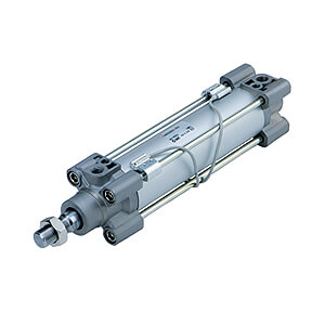 SMC Pneumatics Tie-Rod ISO Cylinder; Double Acting Single Rod; 32mm Bore; 1mm Stroke; Center Trunnion Mount; Air Cushion