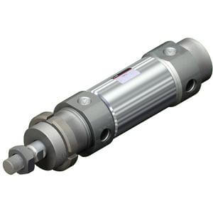 SMC Pneumatics Round Body Cylinder; Double Acting Single Rod; 32mm Bore; 170mm Stroke; Double End Mount; Air Cushion