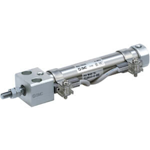 SMC Pneumatics Stainless Steel Body Cylinder w/ Magnet; Double Acting Single - Non-Rotating Rod; 16mm Bore; 250mm Stroke; Direct - Bottom Mount; Rubber/Urethane Cushion; Male Rod Thread