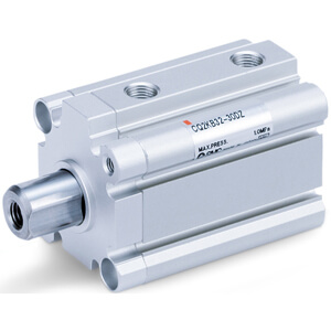 SMC Pneumatics Compact Cylinder w/ Magnet; Double Acting Single - Non-Rotating Rod; 20mm Bore; 20mm Stroke; Through-Hole Mount; Female Rod Thread; (2) M9PW Auto Switches