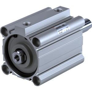 SMC Pneumatics Compact Cylinder w/ Magnet; Double Acting Double Rod; 32mm Bore; 15mm Stroke; Through-Hole Mount; Male Rod Thread