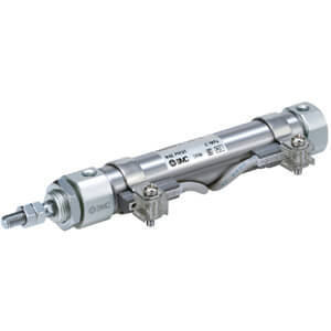SMC Pneumatics Stainless Steel Body Cylinder; Double Acting Single - Non-Rotating Rod; 16mm Bore; 60mm Stroke; Basic Mount; Rubber/Urethane Cushion