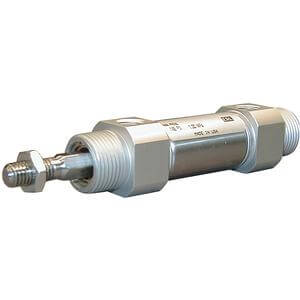 SMC Pneumatics Stainless Steel Body Cylinder; Double Acting Single - Non-Rotating Rod; 25mm Bore; 255mm Stroke; Foot/Axial Foot Mount; Rubber/Urethane Cushion