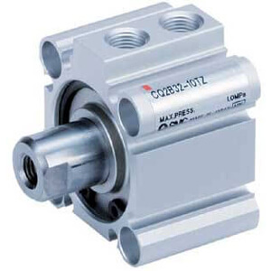 SMC Pneumatics Compact Cylinder w/ Magnet; Single Acting - Spring Return Single Rod; 50mm Bore; 20mm Stroke; Compact Foot Mount; Female Rod Thread