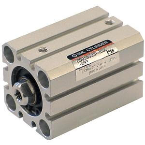 SMC Pneumatics Compact Anti-Lateral Load Cylinder; Double Acting Single Rod; 16mm Bore; 10mm Stroke; Through-Hole/Both Ends Tapped Mount; Female Rod Thread; Rubber/Urethane Cushion